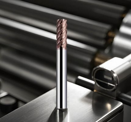 Quality  Four Flute Square End Mills High Toughness With High Speed Steel Material factory