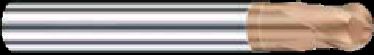 Long Lifespan Ball Nose End Mills High Performance 45-70HRC Smooth Cutting