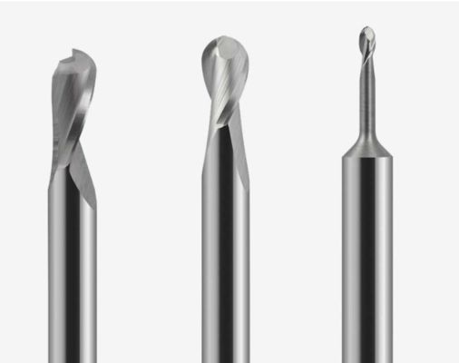 2 Flute Ball Nose Cnc Ball Nose Insert Cutter Wear Resistant TiAlN Coating