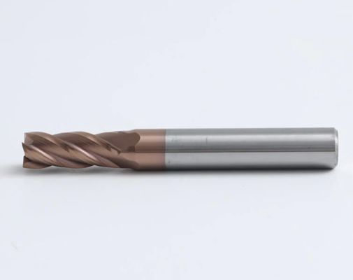 TiN Coated Square End Drill Bit 4 Flutes For High Precision Milling