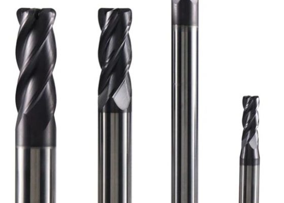 Integral Structure Corner Radius End Mills Four Flutes With U Slot Structure Design