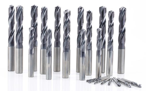 5D Solid Carbide Twist Drill Stainless Steel Heat Resistant With Round Shank